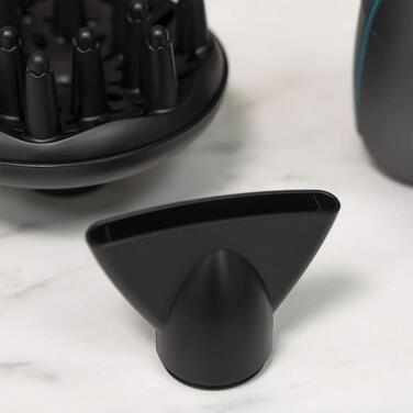 Фен Cecotec Bamba IoniCare 5200 Aura Black з іонною технологією, 2300W, концентратор та дифузор, для гладкого волосся, DC-двигун, справжній іон, великий потік повітря, 2 швидкості та 3 температури, чорний