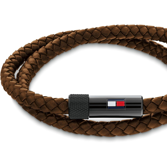 Чоловічий шкіряний браслет Tommy Hilfiger з магнітною застібкою (колір коричневий)