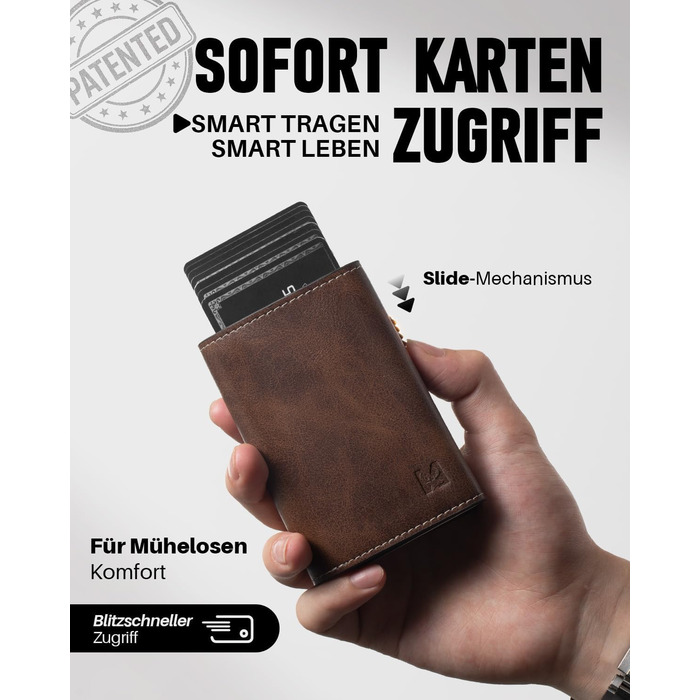 Шкіряний чоловічий гаманець з RFID-захистом Braun з відділенням для монет та 6 картками