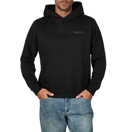 Чоловічий худі Jack & Jones Relaxed Fit з принтом JWHINTERLUDE, великі розміри (Plus Size), чорний