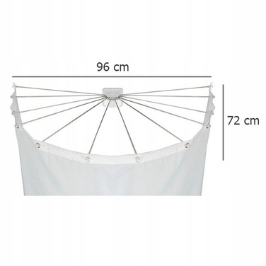 Дуговий шторний карниз Wenko 72-96 x 10 мм, білий