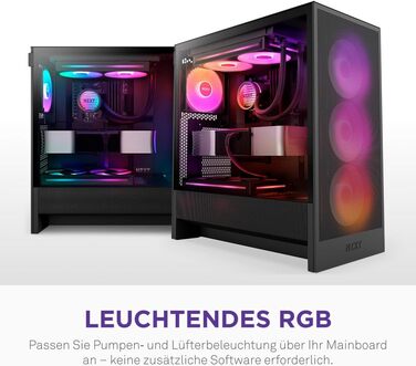 NZXT Kraken Core 240 RGB - Рідинне охолодження CPU AIO з LCD-дисплеєм, чорний