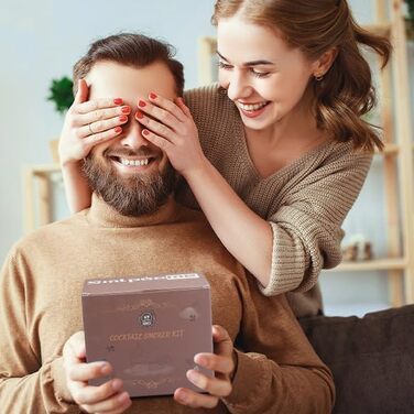 Набір для копчення коктейлів з ліхтариком, коптильня для віскі з факелом, 4 види дерев'яної стружки, подарунок для батька, чоловіка та любителів коктейлів (без бутану), коптильня для коктейлів з факелом з стружкою вишні