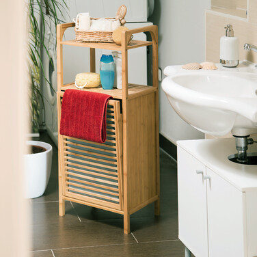 Relaxdays Bamboo Hamper with Laundry Basket