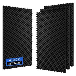 Акустичний поролон для звукоізоляції 30x30x2.5 см, шумопоглинаючі панелі з самоклейкою для студії та домашнього кінотеатру, набір 52 шт, висока щільність