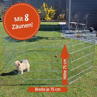 Вольєр для дрібних тварин та собак/цуценят Zooprinz Premium XXL - з сіткою, для дому та вулиці, зимостійкий (75 см)