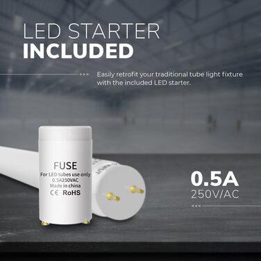 HOFTRONIC LED Damp-Proof Light 150cm Cool White 60W 10500lm Flicker-Free Linkable T8 Workshop Lamp IP65 Waterproof Basin Light Double for Garage, Cellar, Office (110lm/W, 4000k)