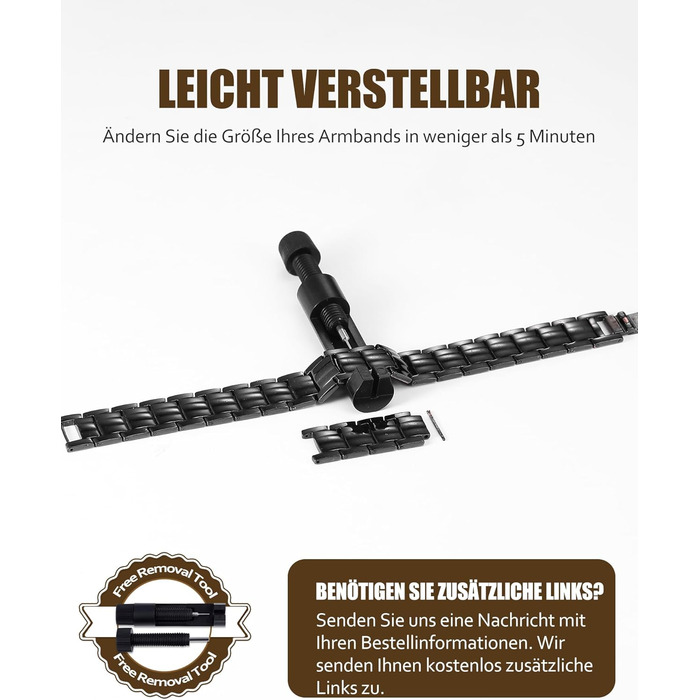 Масивне браслет з міді для чоловіків Jecanori, регульований розмір, магнітний браслет з 3500 Гаусс, подарункова коробка чорного кольору