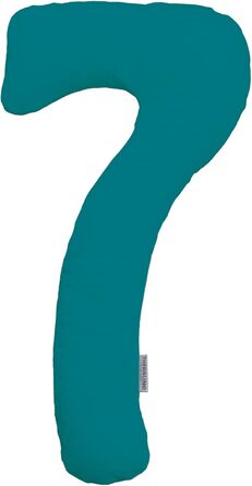 Наволочка Theraline my7 для подушки для сну на боці, бамбукова віскоза та органічна бавовна, колекція Bamboo, колір: петроль
