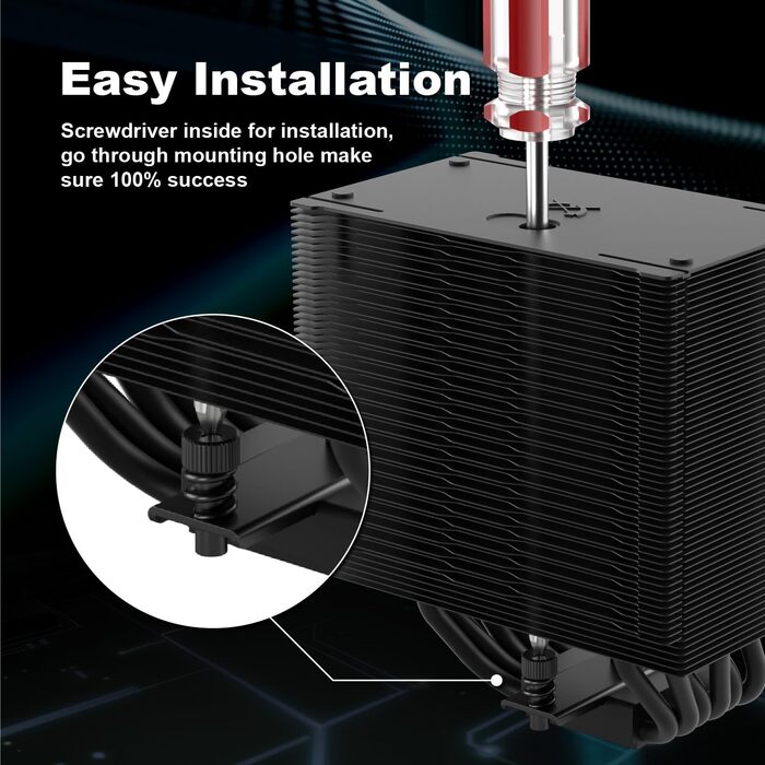 Охолоджувач CPU Scythe Mugen 6 Dual Fan Black Edition: Intel LGA1700, LGA1151, AMD AM5/AM4/Ryzen, 120mm, чорний