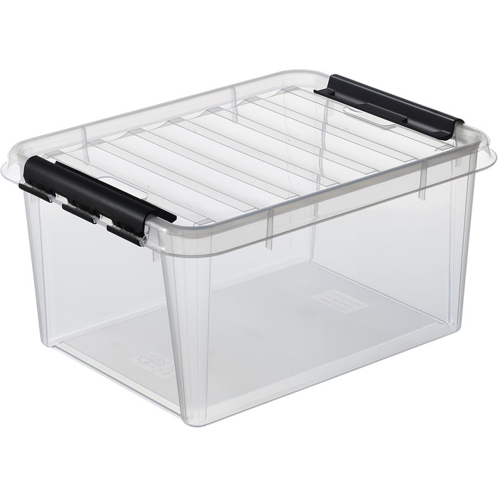 SmartStore 35083903 3-Piece Clipbox Smart Store Classic 15, 14 Liter, transparent