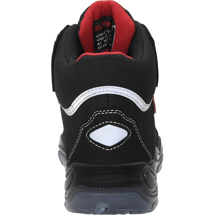 Робочі черевики ELTEN SANDER Pro ESD S3 для чоловіків, текстиль, пластикова капа (легша за сталеву), чорно-червоні, розмір 44 EU Single