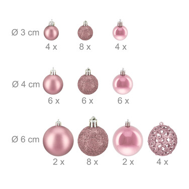 Relaxdays Set of 50 Christmas Baubles