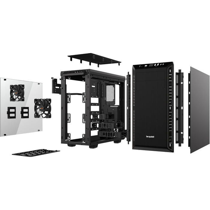 Корпус ПК be quiet! Pure Base 600 Window Black з 2 вентиляторами Pure Wings 2, підтримка радіаторів до 360мм, 3-рівнева система керування вентиляторами, скло