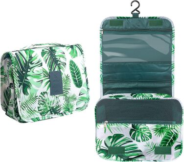 Косметичка для подорожей, чоловіча, зелена, з ручкою, з кількома відділеннями