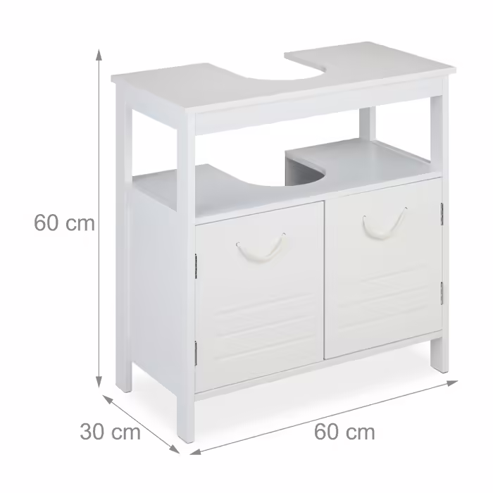 Relaxdays Bathroom Vanity with Rope Handles