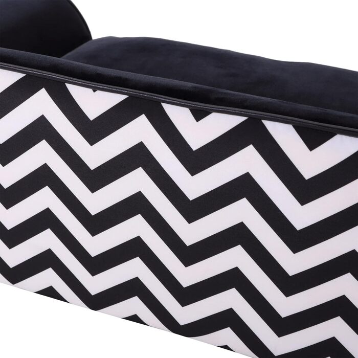 Pawhut Софа для домашніх тварин: зручне ліжко-софа для собак та котів з подушкою (чорний)