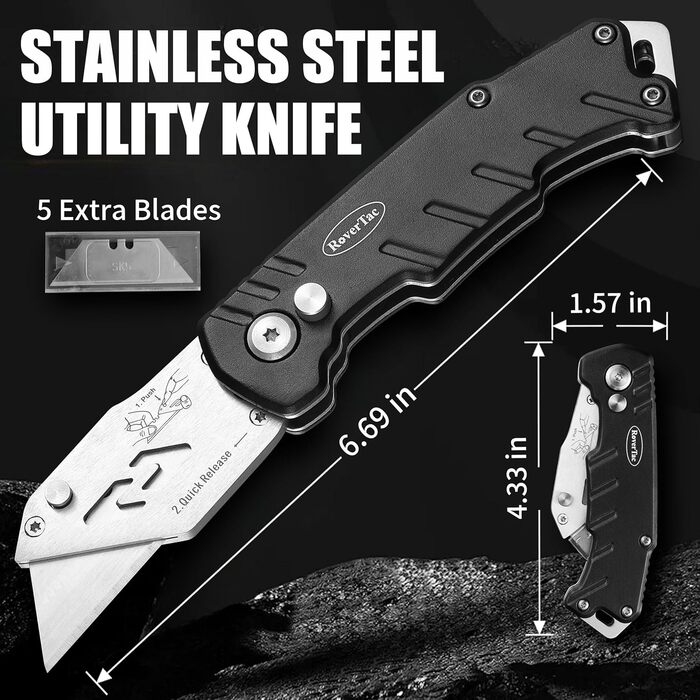 Набір інструментів RoverTac: подарунок для тата, 12-в-1 мультитул, молоток, ліхтарик, універсальний ніж у подарунковій коробці