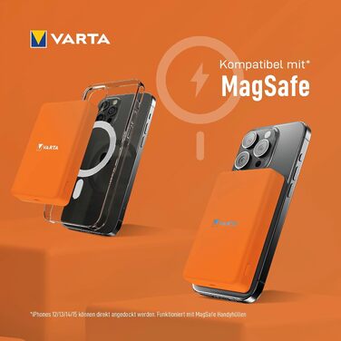 Повербанк VARTA Power Bank Energy 10000 mAh, 20W, USB-C та USB-A, Li-Polymer, з функцією Pass-Through, зарядка до 3 пристроїв одночасно, LED-індикація, помаранчевий