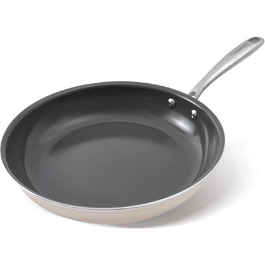 Сковорода Cookersway з керамічним покриттям, 28 см, антипригарна, для кухні, без PFOA, PTFE, PFA, темно-сіра