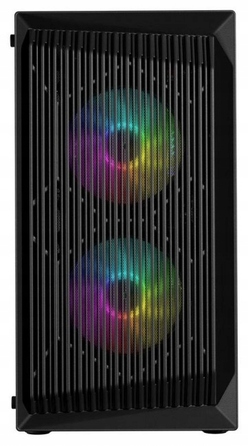 Ігровий комп'ютерний корпус Logic Atos ARGB mini, чорний, 3 вентилятори