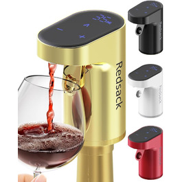Electric Wine Decanter, Aerator, Dispenser, Pourer, Whisky Liqueur Pump, Funny, Unique, Birthday Gift, Men, Women, Mom, Dad, Boss, Brother, Husband (Gold)