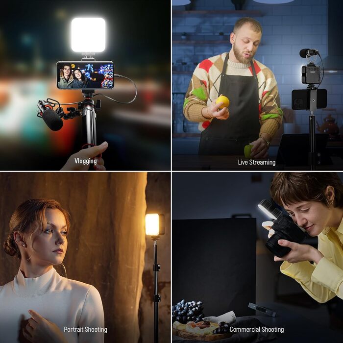 NEEWER NL-36AI RGB LED панель для відеозйомки: 8W, 2700K–7500K, регульоване RGB освітлення, 4000mAh, металева, для DSLR, стрімінгу