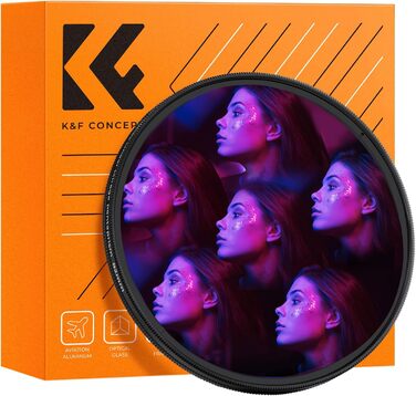 Фільтр для об'єктива камери K&F Concept з оптичного скла, спеціальний ефект, нанопокриття (Nano-B Series), шестигранна центральна форма (58mm)