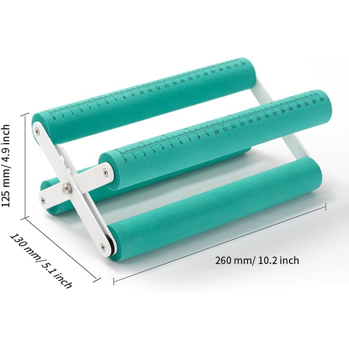 PYD Life Cup Holder for Crafts, Vinyl, Mint Green, with Foam Measurements, Two Angles, Adjustable for Cups, Mugs, Bottles, Epoxy Crafting