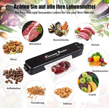 Вакуумний пакувальник Idudu: для продуктів, м'яса, овочів та фруктів. 8 шт. пакетів 25x17 см.