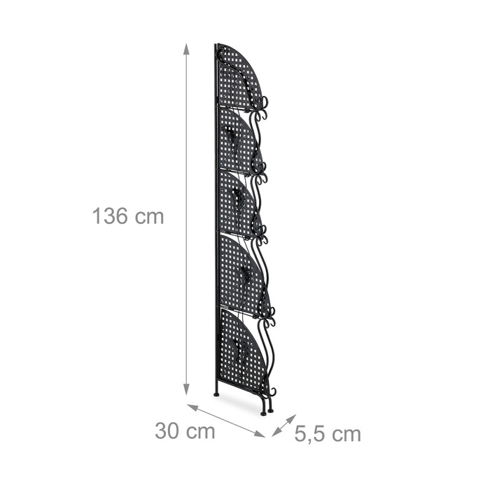Metal Corner Shelf with 5 Tiers
