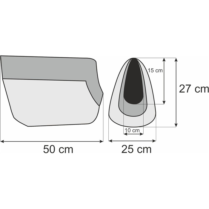 Сумка-переноска для собак і котів, розмір S/L, сіра - 25 x 43 x 27 см