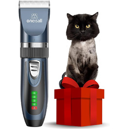 Машинка для стрижки котів та собак oneisall Leise - професійна машинка для довгошерстих котів та собак з густою шерстю (Блакитна)