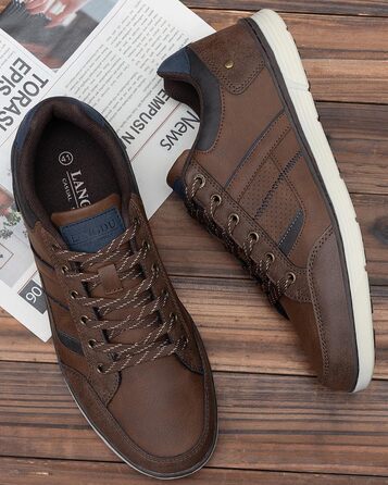 Чоловічі кросівки для активного відпочинку: легкі, дихаючі, розмір 41-46 EU, колір коричнево-блакитний