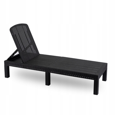 Шезлонг із техноротанга сірого кольору Mebel Elite