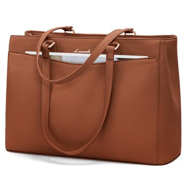 Сумка для ноутбука LOVEVOOK жіноча 17 дюймів, коричнева: ділова сумка, портфель, сумка для університету, школи, офісу