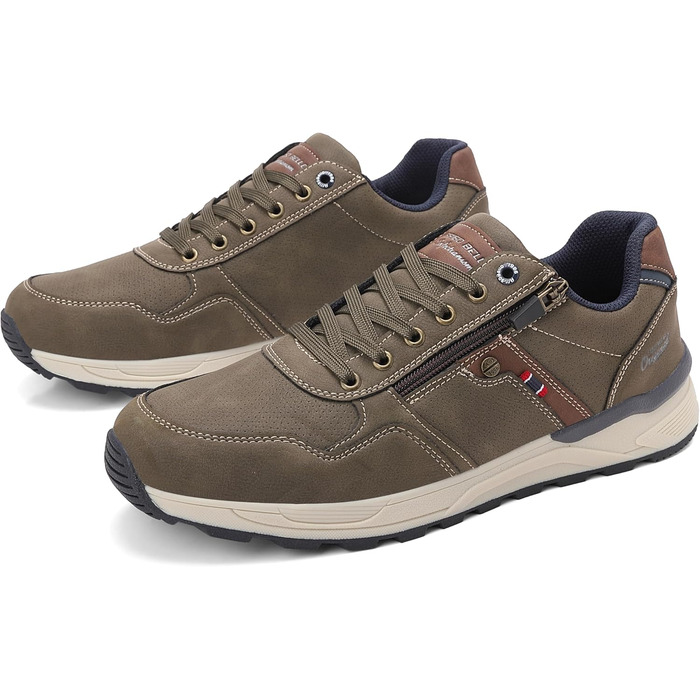 ARRIGO BELLO Кросівки для чоловіків: зручні, легкі, з блискавкою, для активного відпочинку та повсякденного носіння, підошва з неслизьким покриттям, розміри 41-46 (зелені, 44 EU)