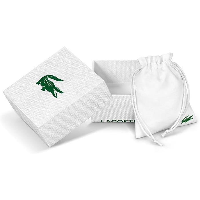 Браслет Lacoste MetroPole з застібкою-кнебелем. З візерунком petit piqué. Срібний, для чоловіків та жінок