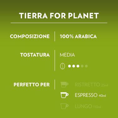 Lavazza, A Modo Mio Tiny Eco Green Coffee Machine with 64 assorted capsules, espresso machine made from recycled plastic, 1450 W, 220-240 V, 50/60 Hz, 0.6 Liter