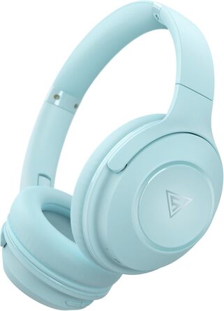 DOQAUS Бездротові Bluetooth навушники з мікрофоном, 70 годин роботи, Bluetooth 5.3, Over-Ear, 3 режими EQ, HiFi, складні, для (блакитний)