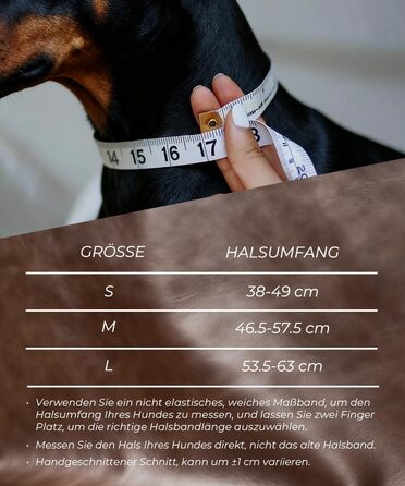 Шкіряний нашийник для собак, 5 см, ручної роботи, преміум якість, для великих та середніх порід, червоний (S, 53.5-63 см)