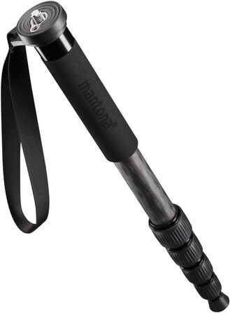 Штатив Mantona Pro One Einbeinstativ з карбону (144см) - чорний. Регулювання висоти, зручна ручка, компактний, з аксесуарами