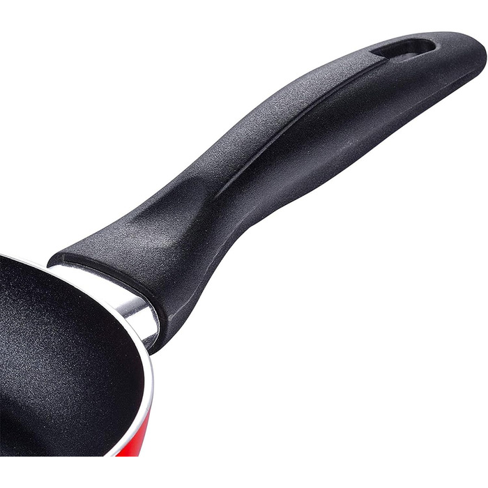 Набір сковорідок San Ignacio 3 шт. 16/20/24 см, кришка, алюміній, індукція (червоний)