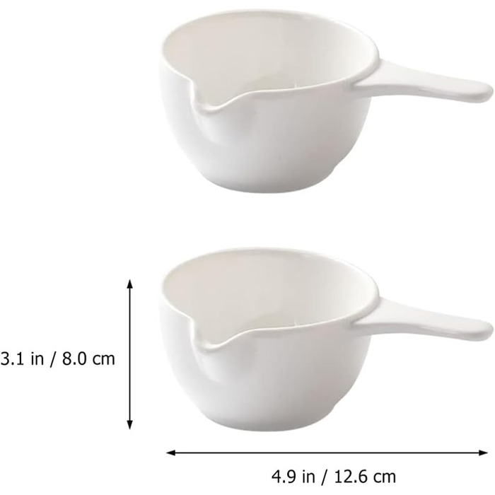 Cabilock 2Pcs Ceramic Sauce Boat Sauce Jug Sauce Bowl Dipping Bowl Porcelain Appetizer Dessert Plate for Salad Soy Tomato Sauce