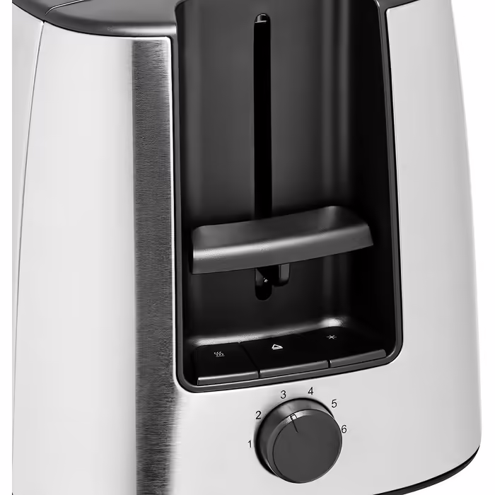 WMF Bueno Pro Toaster 4-Slice Long Slot with Bun Warmer, XXL Toast, Crunchy Function, 6 Browning Levels, 1550W, Stainless Steel Matte Toaster Single