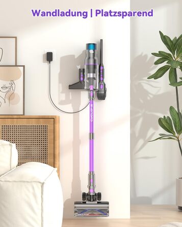 Бездротовий акумуляторний пилосос 580W з LED-дисплеєм, 55KPa, 75 хвилин роботи, об'єм контейнера 1,5л, для твердих підлог, килимів та шерсті тварин