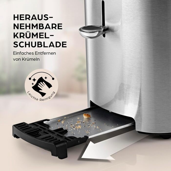 Тостер GOURMETmaxx Kurzschlitz для 2 тостів | Тостер антрацитового кольору з 6 рівнями підсмажування та таймером | Електричний тостер з сенсорним дисплеєм, насадкою для бургерів та функцією підігріву (з нержавіючої сталі)