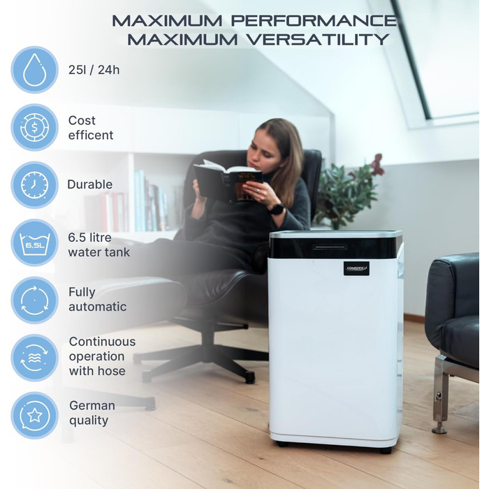 Електричний осушувач повітря Comedes Demecto 30 eco WiFi – 25 л/24 год, для дому та підвалу до 100 м²