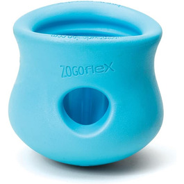 WEST PAW Zogoflex Toppl Treat Dispenser Dog Toy Puzzle - Interactive Chew Toy for Dogs - Dog Toy for Moderate Chewers, Fetch, Catch - Holds Dry Food, Treats (XL, aqua blue)