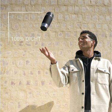 Термокружка Emsa N20202 Travel Mug Classic, 0.36 л, нержавіюча сталь, чорна | Зручний гвинтовий закриття, 4 год гаряче та 8 год холодне, 100% герметична, для миття в посудомийній машині, 360° отвір для пиття